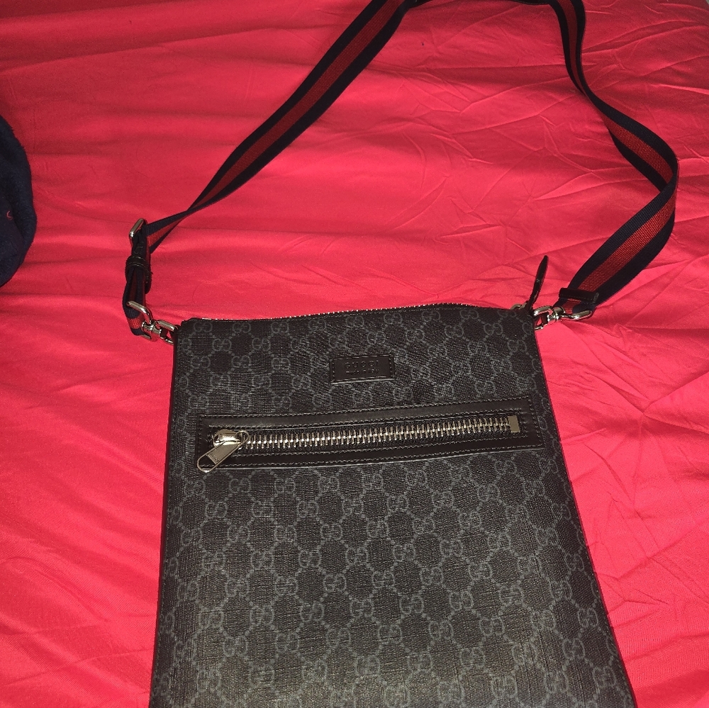 Gucci Black Patterned Messenger Bag - image 1